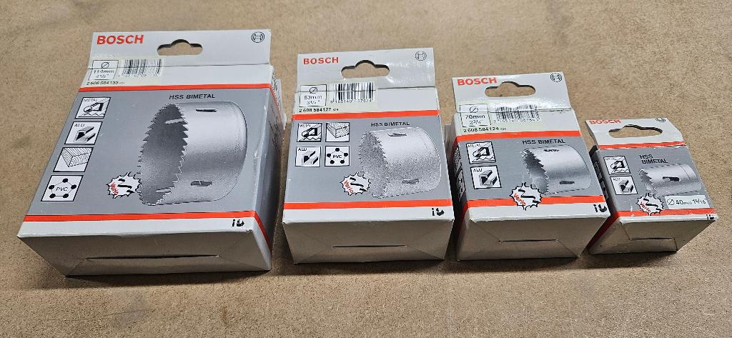 bosch gatzagen 4 stuks, Doe-het-zelf en Verbouw, Gereedschap | Boormachines, Ophalen of Verzenden, Nieuw, Boormachine