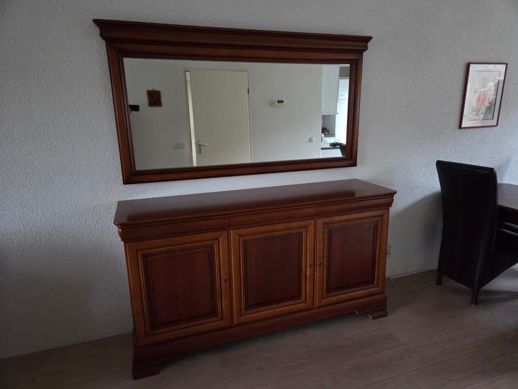 Kersenhout Kast, dressoir, tv meubel met spiegel, Huis en Inrichting, Kasten | Dressoirs, Ophalen, 150 tot 200 cm, Zo goed als nieuw