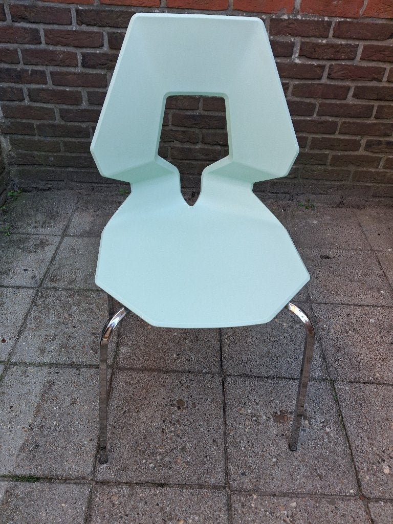Tuinstoel blauw(Op te halen in Naarden), Ophalen, Gebruikt, Kunststof