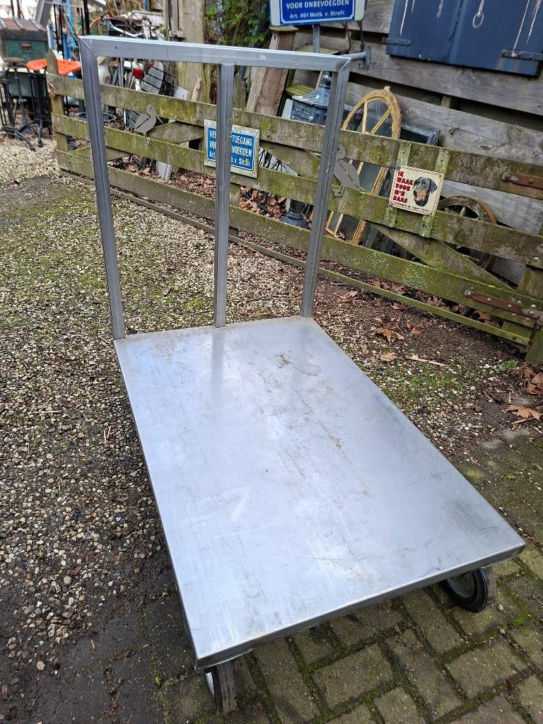 RVS Transportwagen / Platvormwagen, Ophalen, Gebruikt, 100 cm of meer, 60 cm of meer