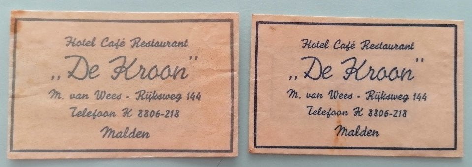 Malden 7, Verzamelen, Suikerzakjes, Verzenden