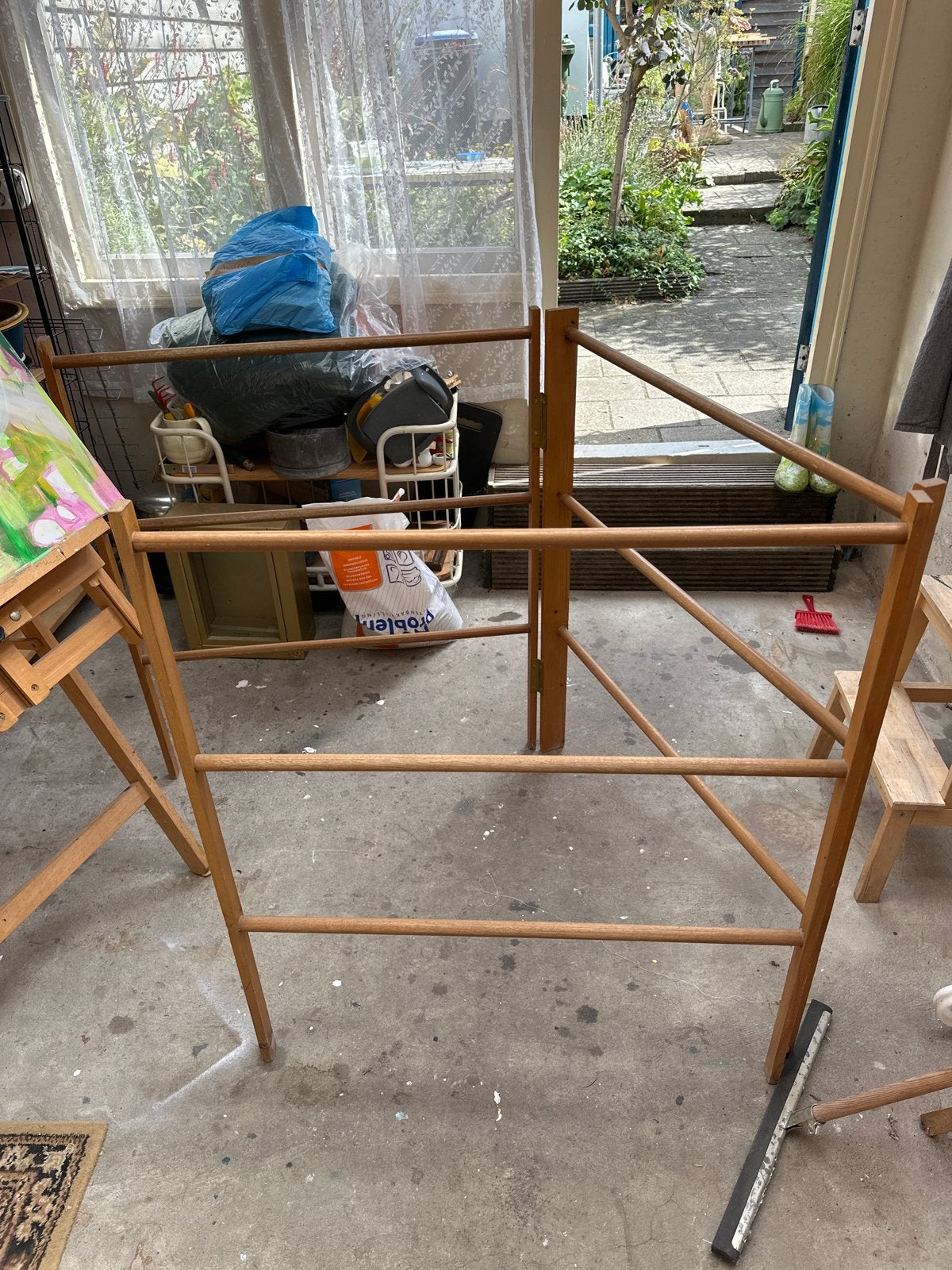 Houten droogrek / wasrek, Ophalen, Gebruikt
