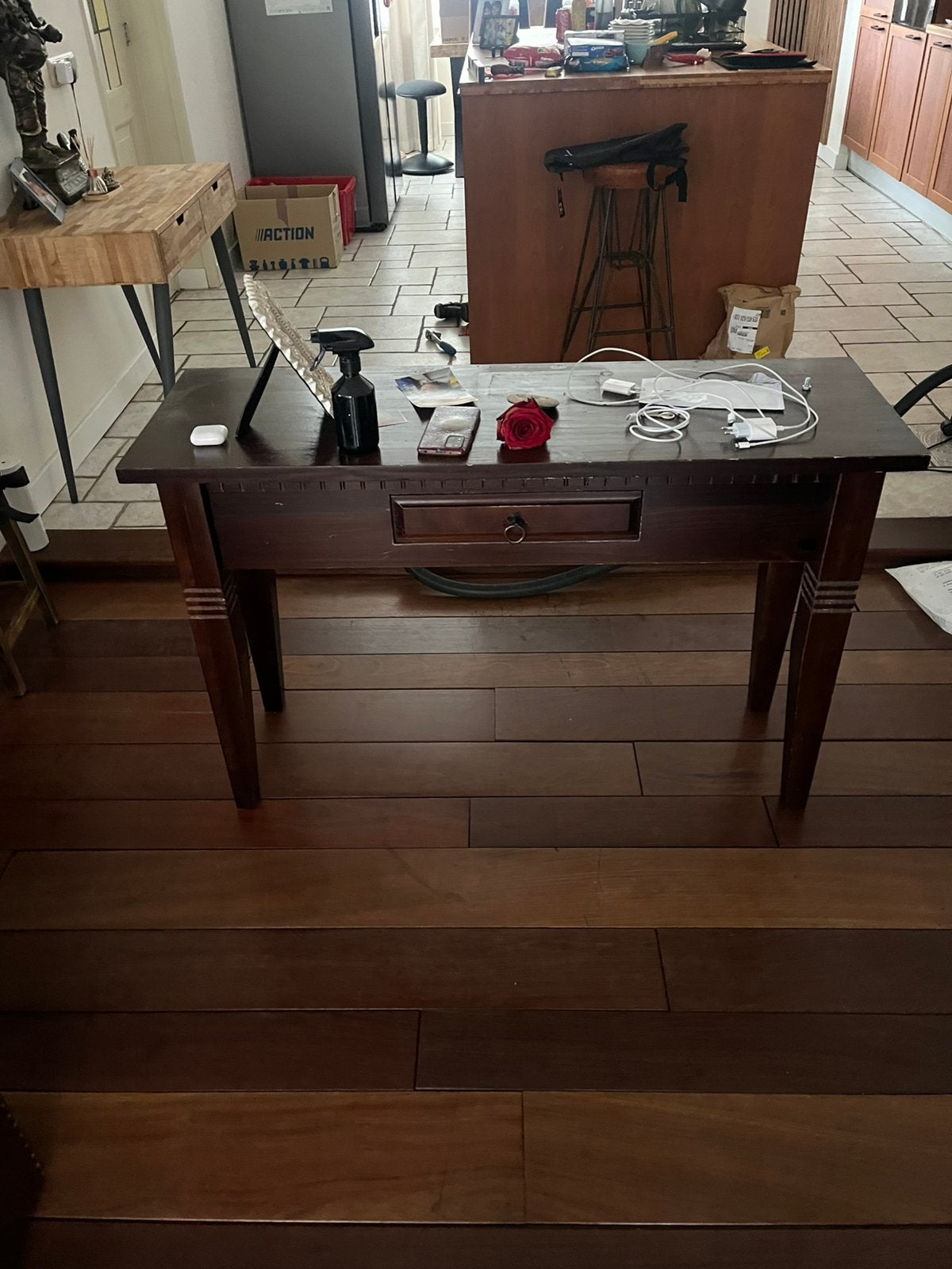Te koop supermooie side table, Ophalen, Zo goed als nieuw, 25 tot 50 cm, Rechthoekig