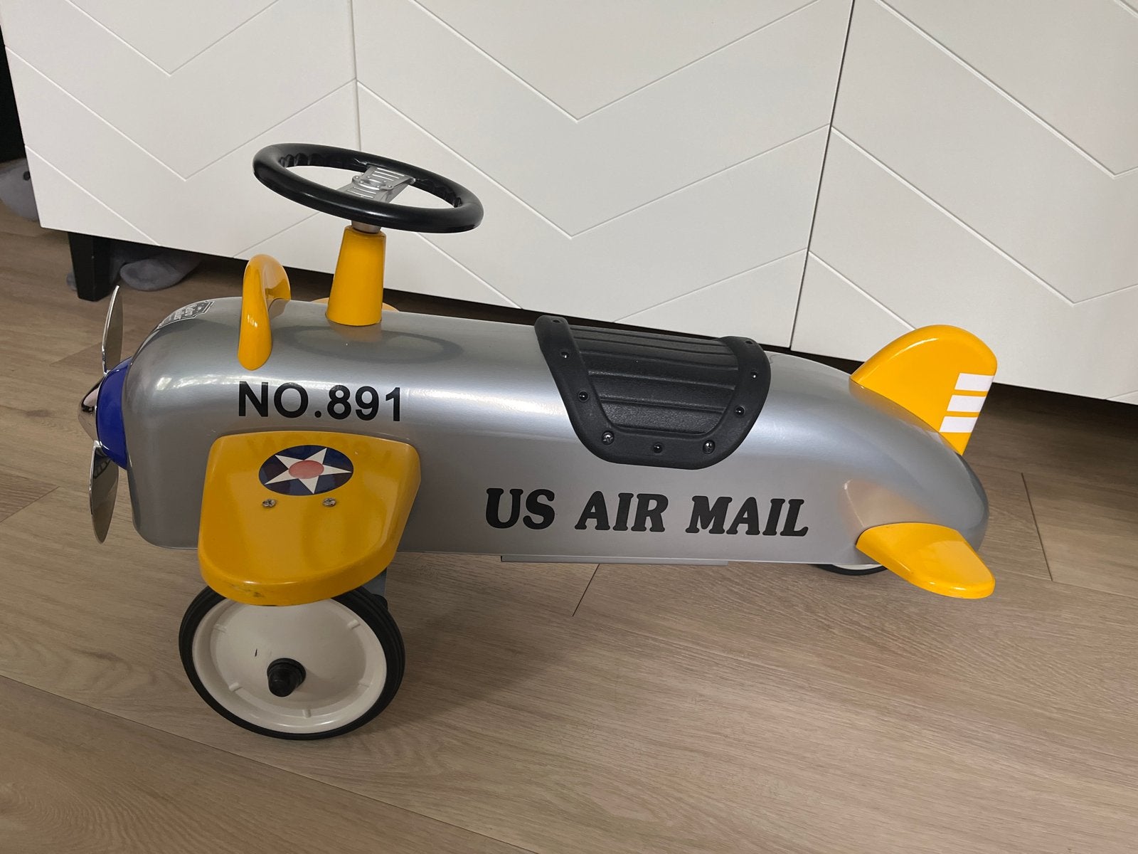 Retro Roller Vliegtuig Loopauto - US Air Mail, Ophalen, Gebruikt, Loopvoertuig