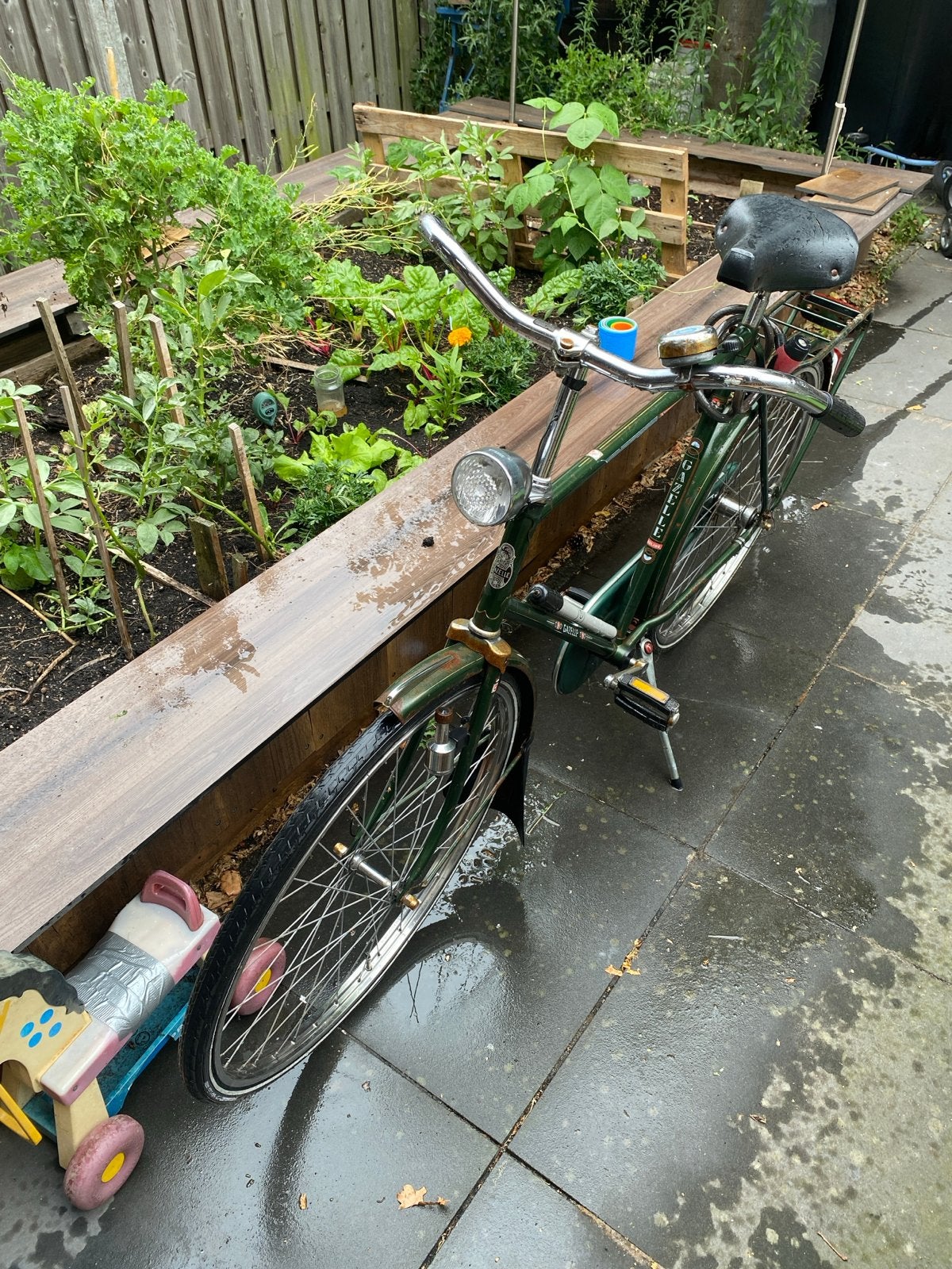Gazelle Holide Opafiets - Groen, Klassiek Model, Fietsen en Brommers, Fietsen | Oldtimers, 59 cm of meer, Ophalen, Terugtraprem