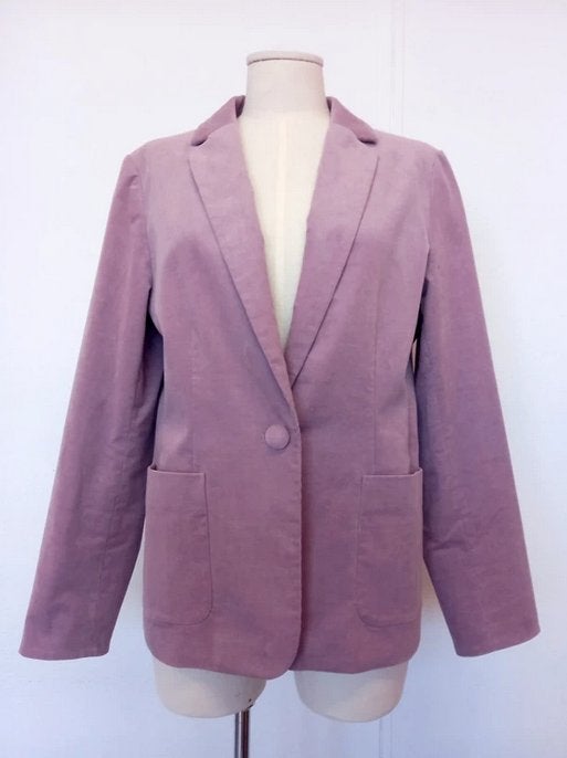 Fluwelen lila blazer Merk Madeleine maat M, Maat 38/40 (M), Overige kleuren, Nieuw, Ophalen of Verzenden