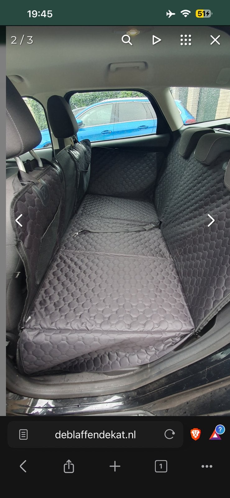 Luxe Hondendeken voor Auto met Bodem Platen, Ophalen, Zo goed als nieuw
