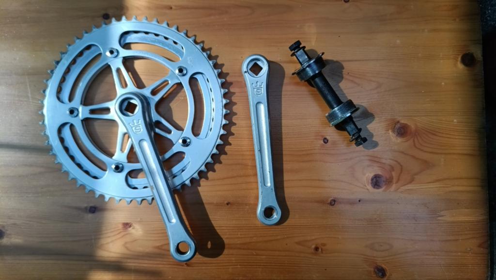 Sugino cranckstel vintage racefiets 52 44 trapas italiaans, Ophalen of Verzenden, Racefiets