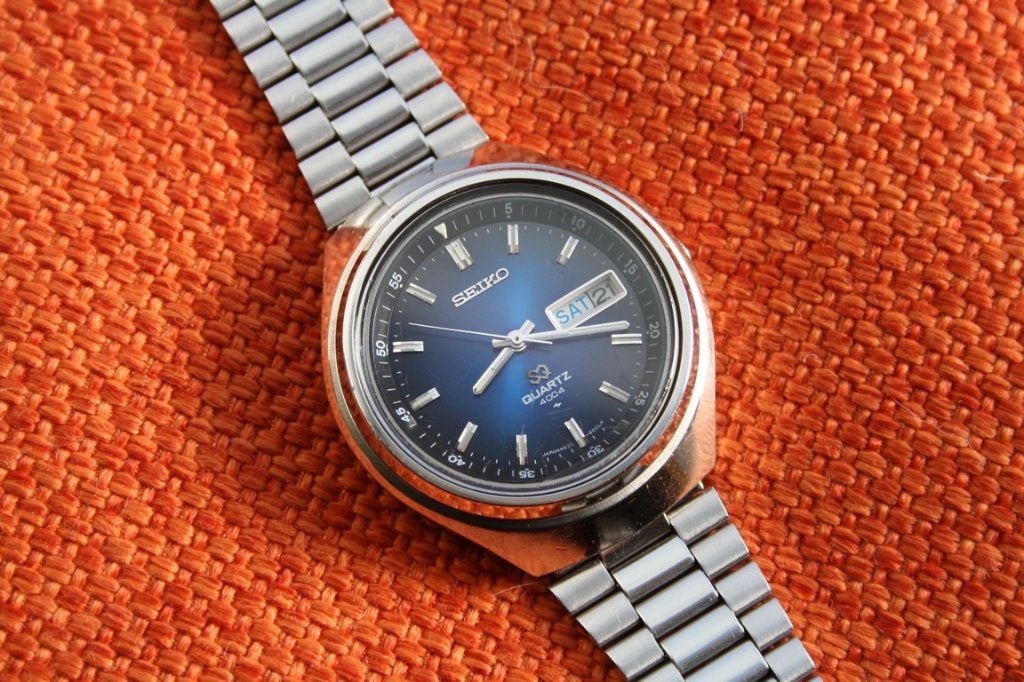 Vintage Seiko 4633-6009, Quartz 4004, 1976, Gebruikt, Staal, Verzenden, Polshorloge