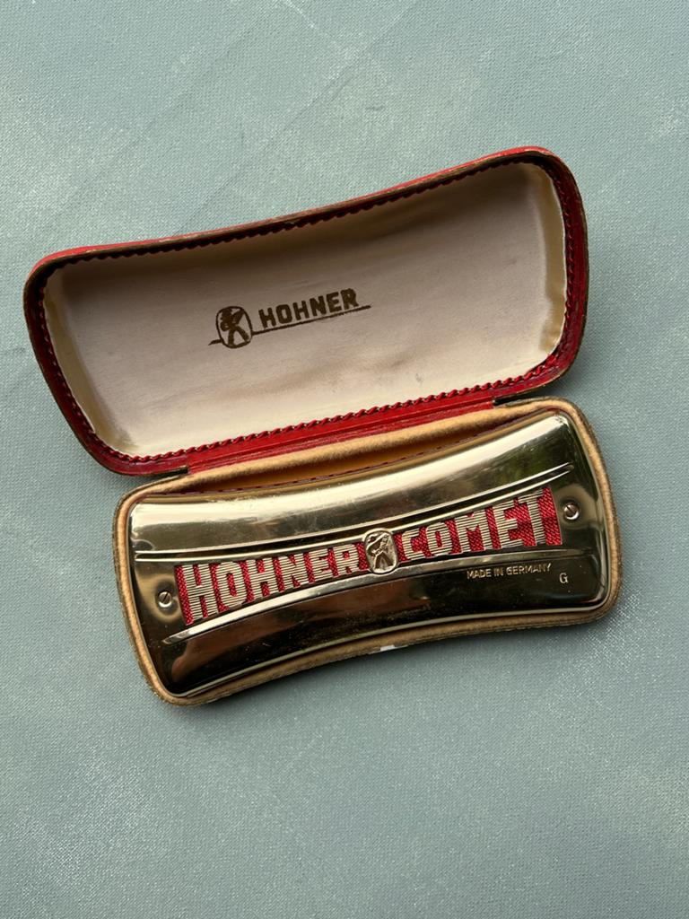 Vintage mondharmonica Hohner 3427 Comet G/Cstemming 1950, Muziek en Instrumenten, Blaasinstrumenten | Mondharmonica's, Gebruikt