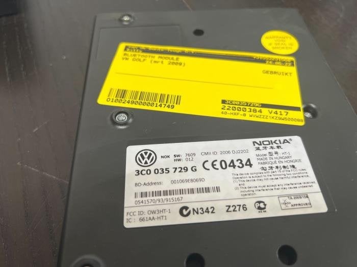 Bluetooth module van een Volkswagen Golf, Auto-onderdelen, Gebruikt, -, Volkswagen, -