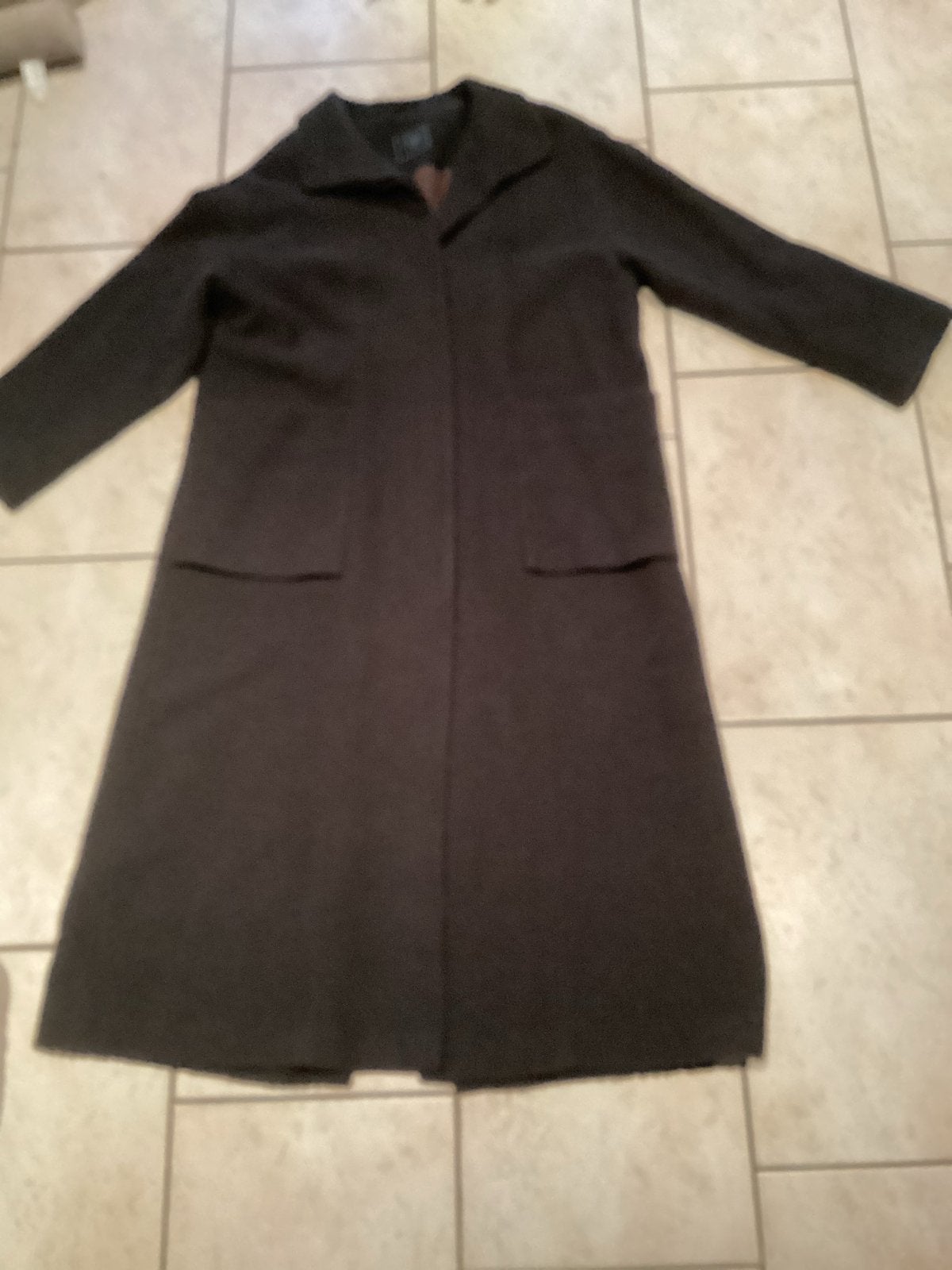 Damo Donna Antraciet Mantel Maat 42 Wolmix, Ophalen, Gedragen, Maat 42/44 (L), Grijs