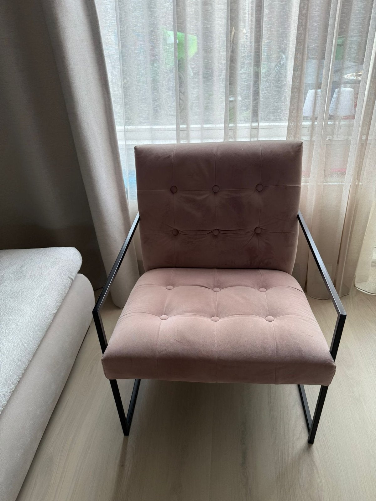 Fauteuil roze, Ophalen, Eenpersoons, Minder dan 75 cm, Zo goed als nieuw