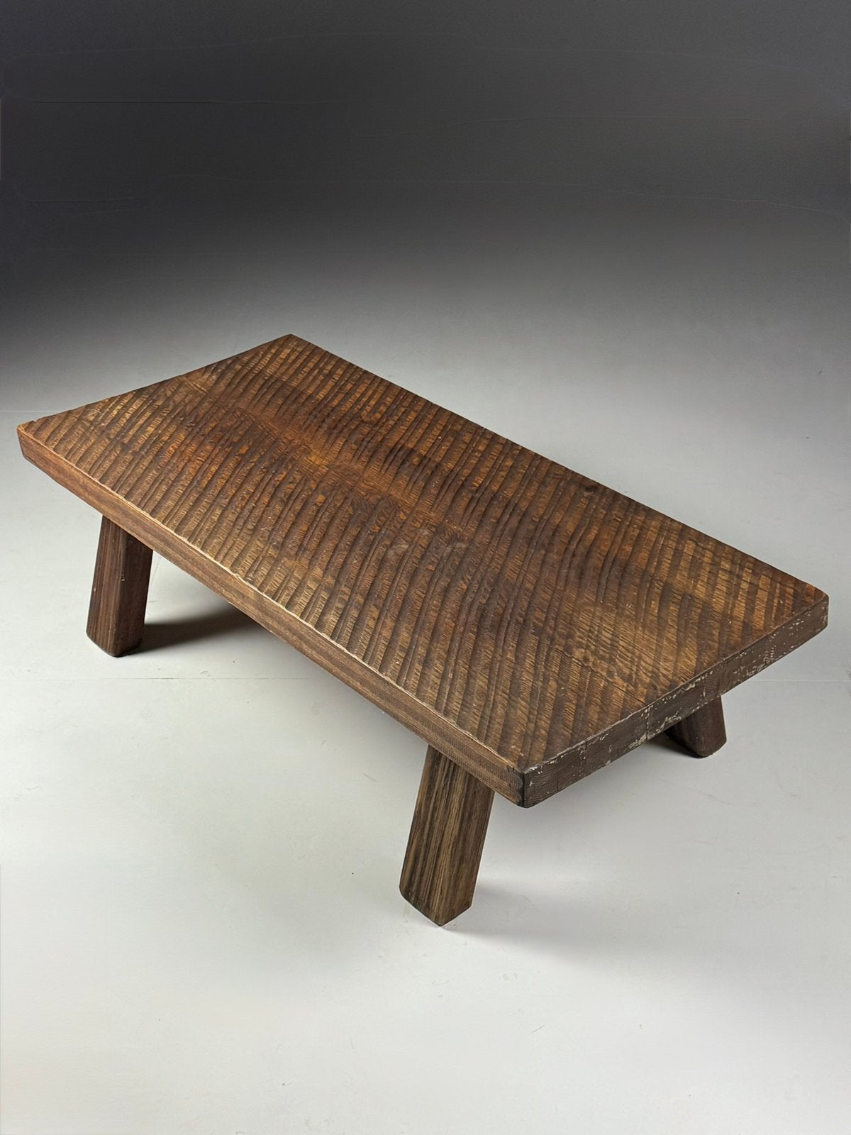 Brutalist salontafel eiken 70s