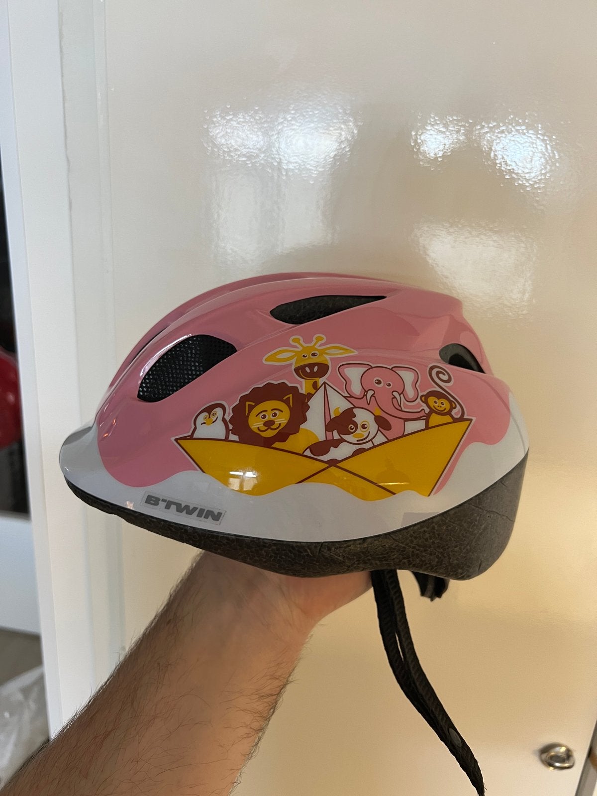 B'TWIN BABY H 300 PINK Fietshelm voor baby's 46-53 cm, Ophalen of Verzenden, Zo goed als nieuw, Overige maten, Jongen of Meisje