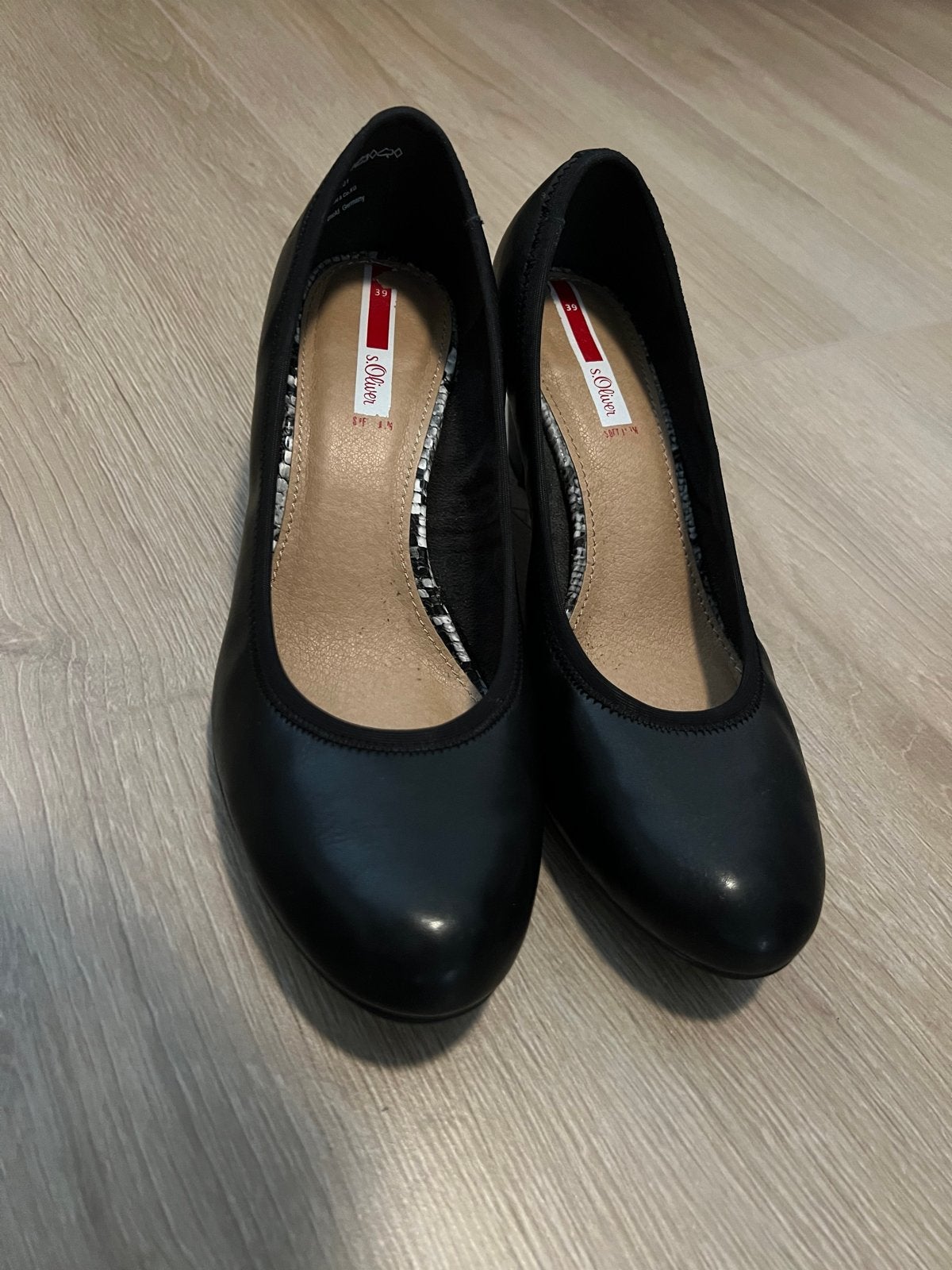 S.Oliver Zwarte Pumps Maat 39, Ophalen of Verzenden, Zo goed als nieuw, Zwart, Pumps