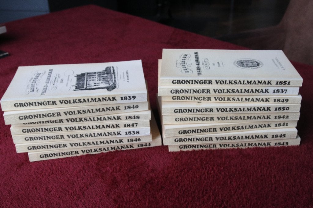 Groninger volksalmanak 15 stuks  1837-1851, Ophalen of Verzenden, Gelezen