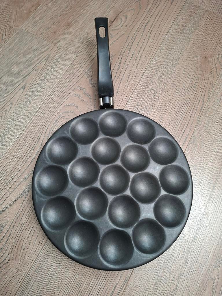 Poffertjespan - 22 holtes - Antiaanbaklaag, Ophalen, Gebruikt, Overige materialen, Overige typen