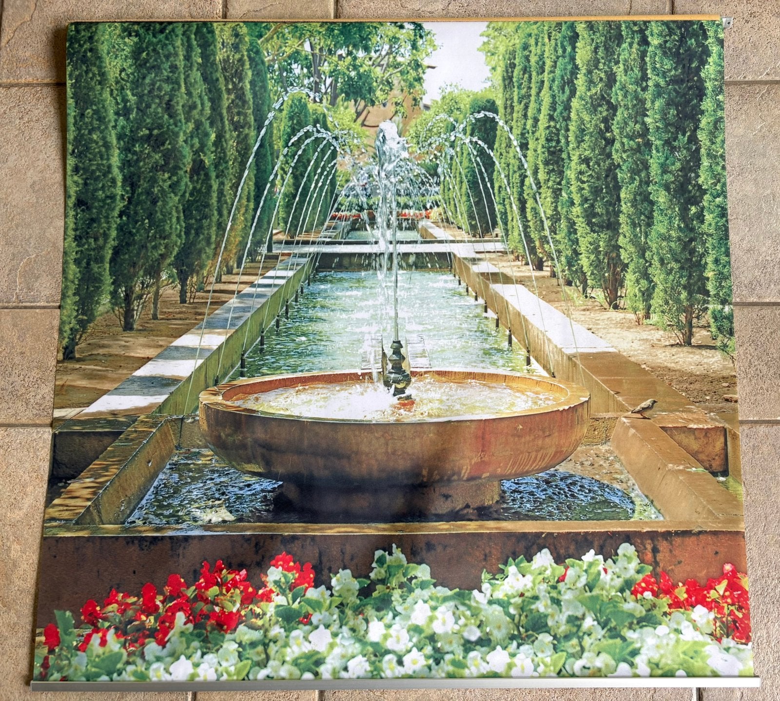 Nieuwe tuinposter van 95 x 95 cm vijver, Ophalen, Nieuw