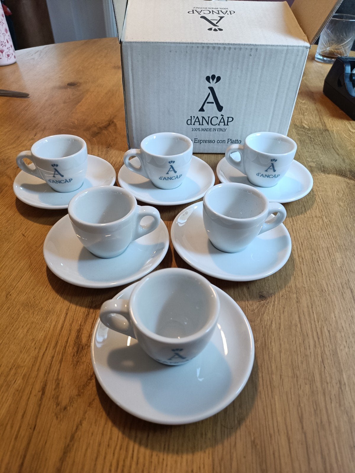 d'ANCAP 6 espresso kopjes met schotel, Ophalen, Overige merken, Zo goed als nieuw, Modern
