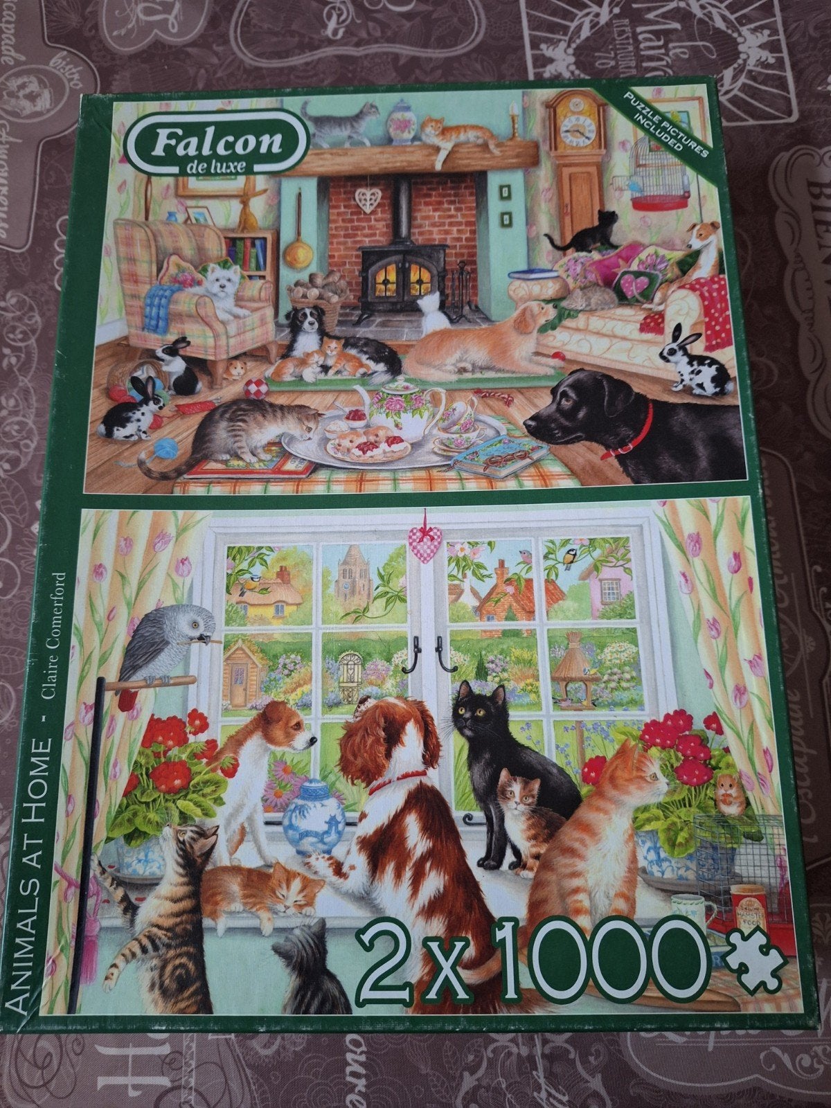 2x falcon puzzel €6.00, Ophalen of Verzenden, 500 t/m 1500 stukjes, Zo goed als nieuw