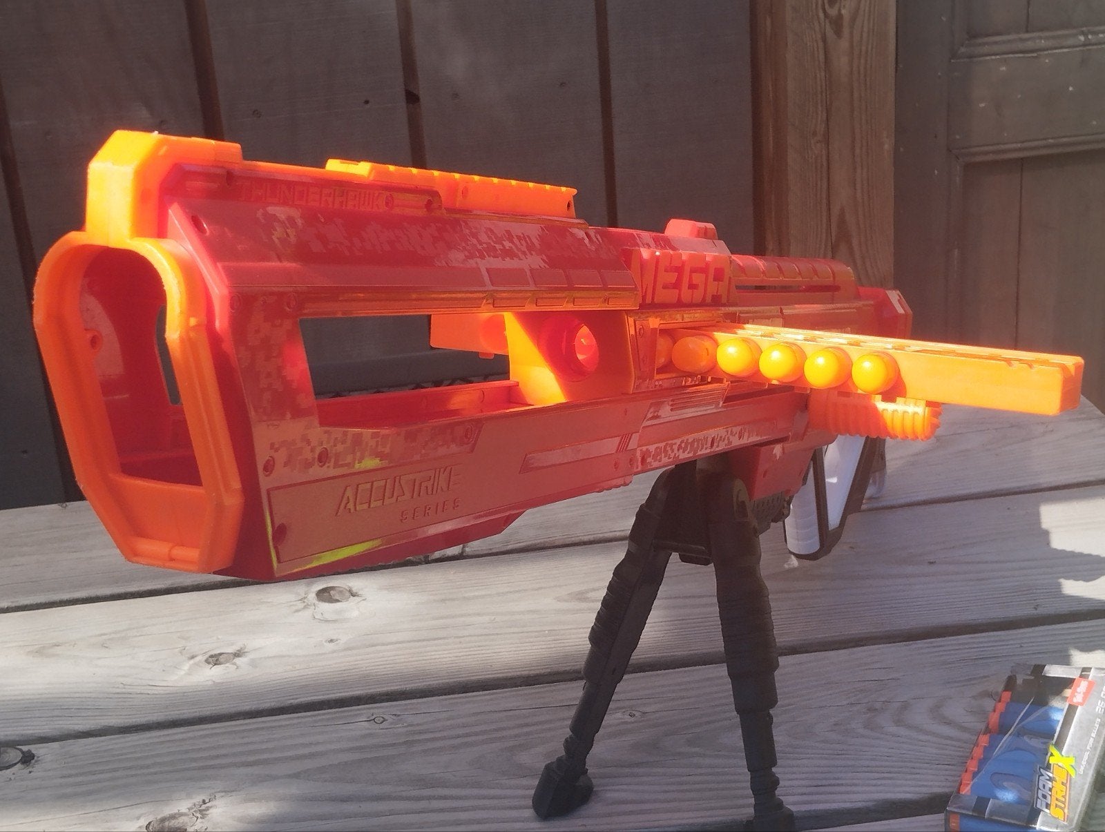 Nerf Mega Thunderhawk Accustrike & mini Nerf met kogels, Ophalen of Verzenden, Zo goed als nieuw