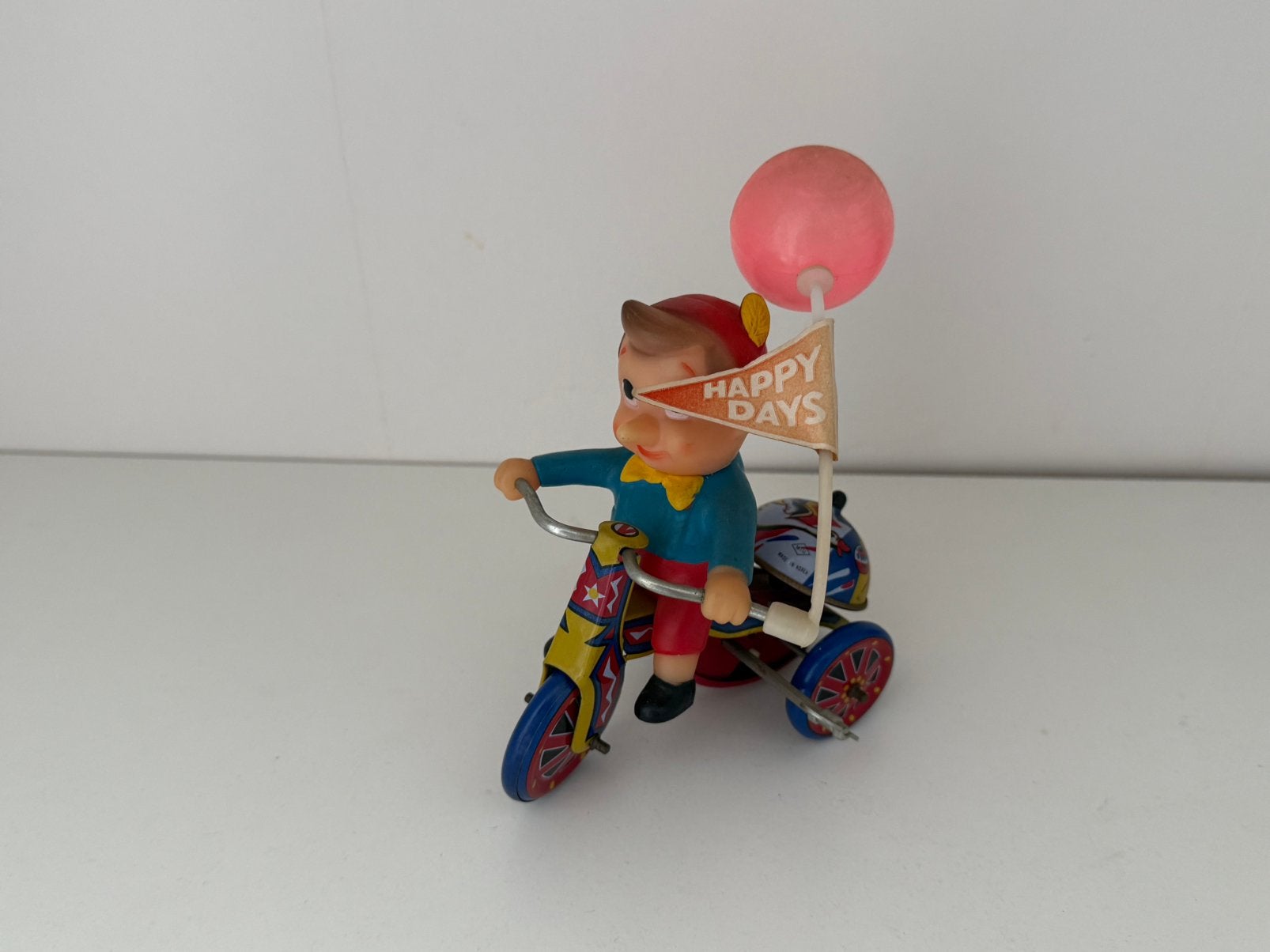 Vintage Tin Toy Jongen op driewieler opwindbaar, Antiek en Kunst, Verzenden
