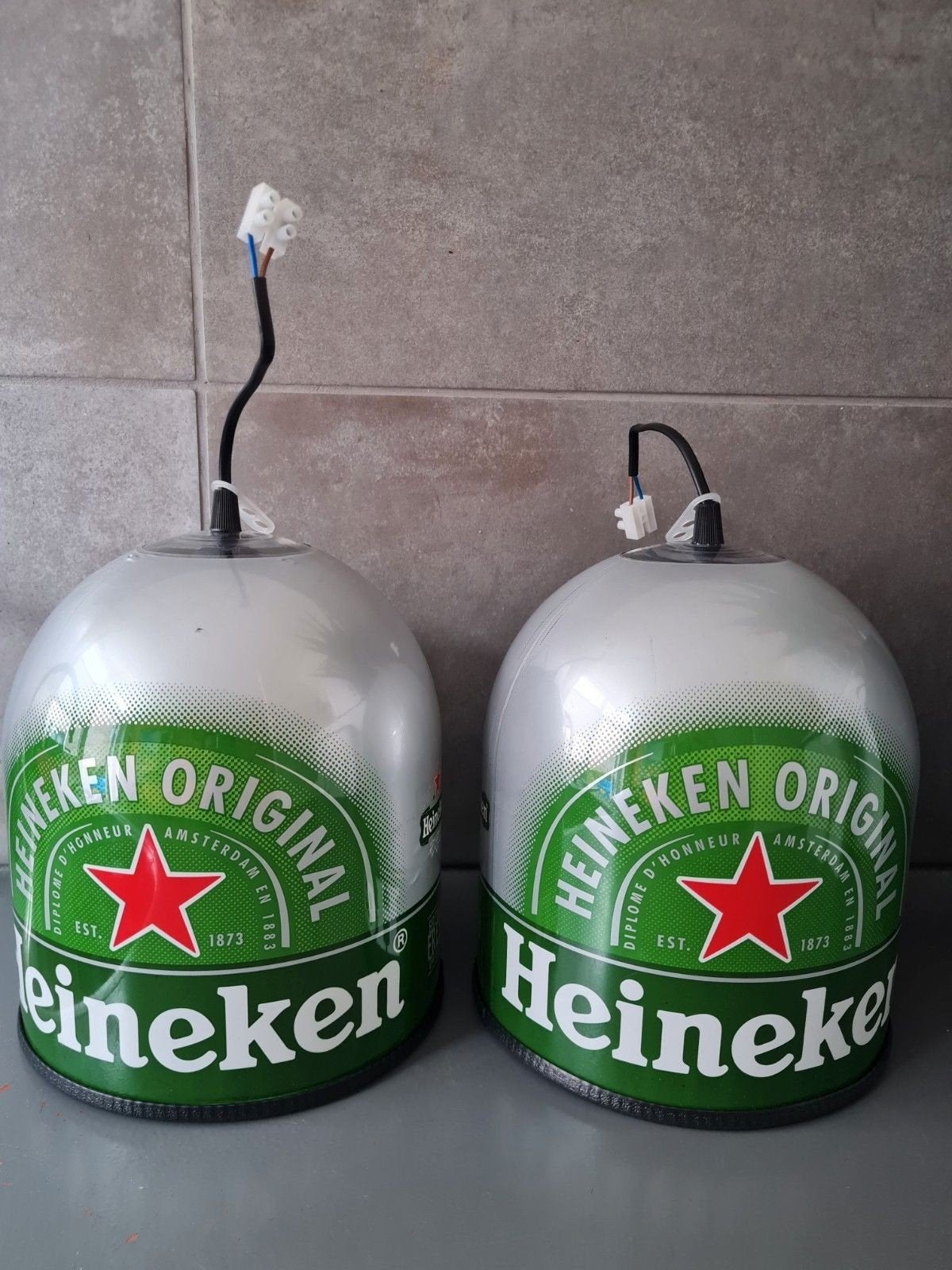 Heineken hanglampen 15,= pst., Ophalen of Verzenden
