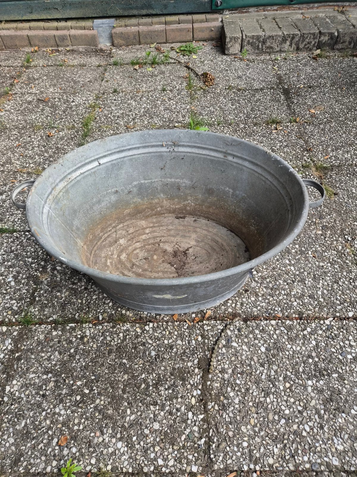 Oude Zinken Wastobbe - Vintage Zink Bad, Ophalen