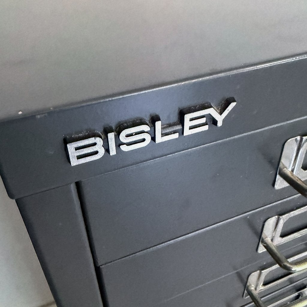 Metalen Bisley ladekast antraciet 15 lades, Ophalen, Minder dan 50 cm, Gebruikt, -
