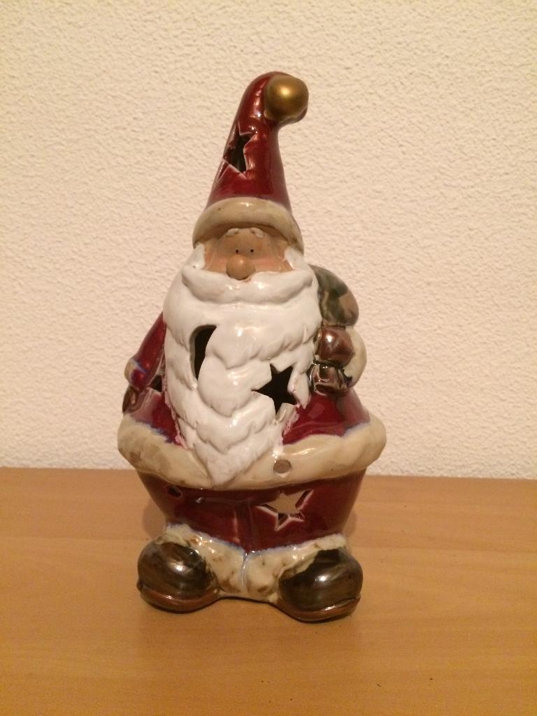 Windlicht kerstman 25 cm, Diversen, Kerst, Zo goed als nieuw, Ophalen of Verzenden