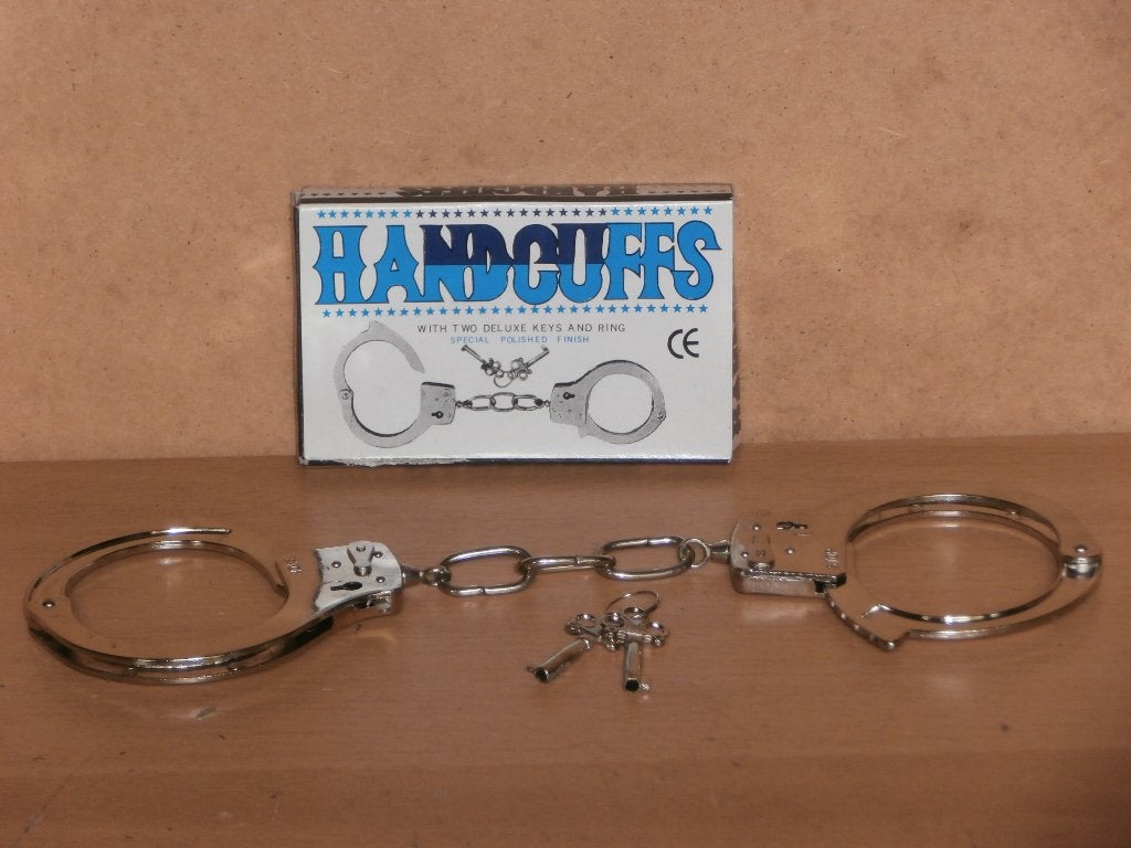 Handboeien Creative handcuffs dubbele lock & 2 sleutels rvs, Ophalen of Verzenden, Nieuw