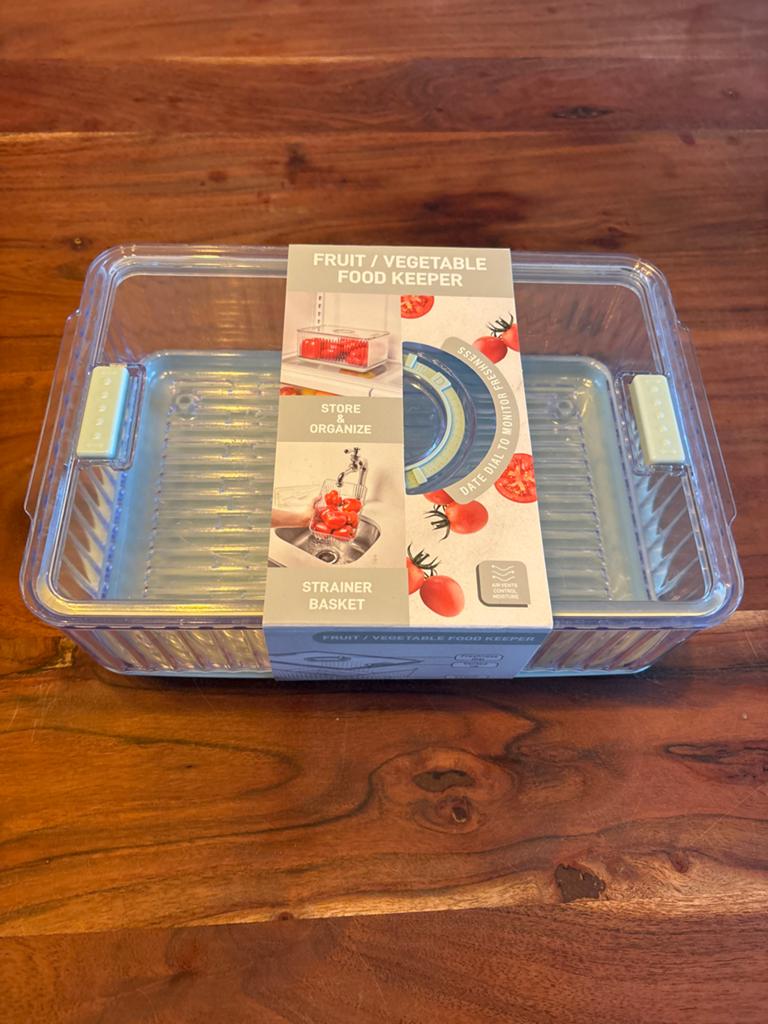 Fruit/Groente Bewaarbak met Zeef en Ventilatie, Kunststof, Nieuw, Ophalen of Verzenden, Voorraadpot