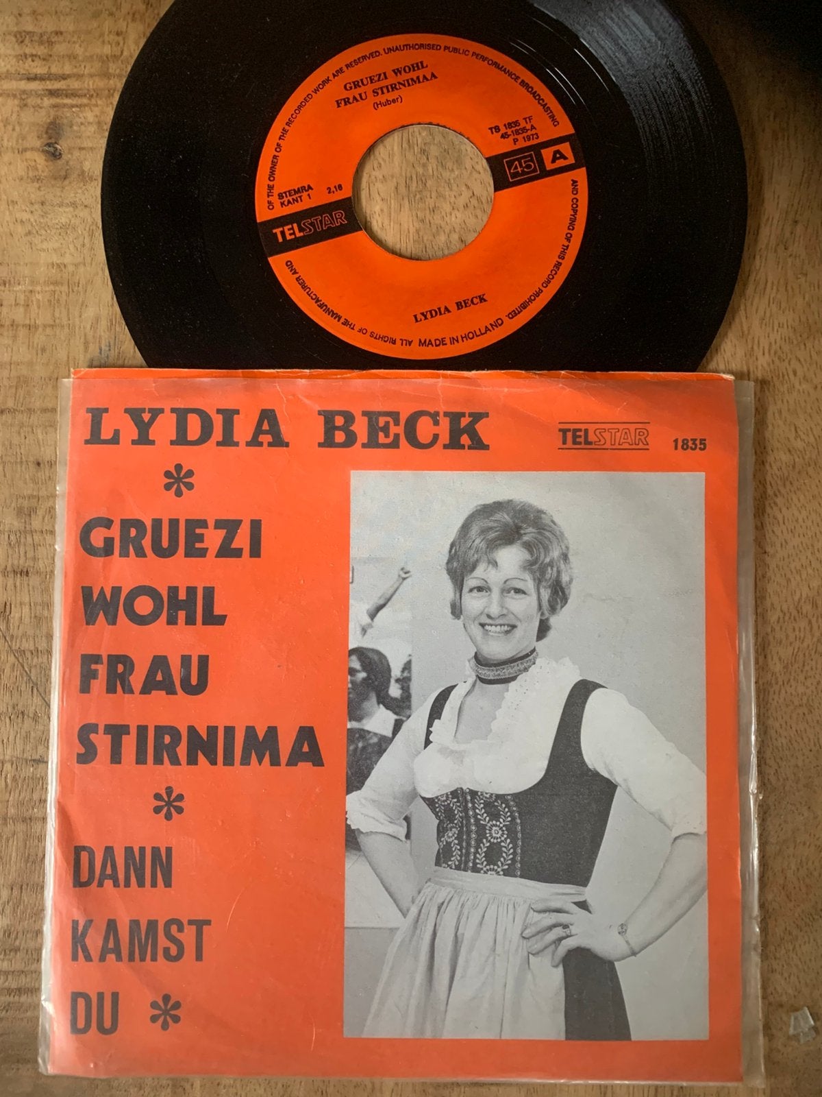 Piraten Schlager 1973 Telstar Lydia Beck Gruezi wohl Frau, Ophalen of Verzenden, Gebruikt, Schlager