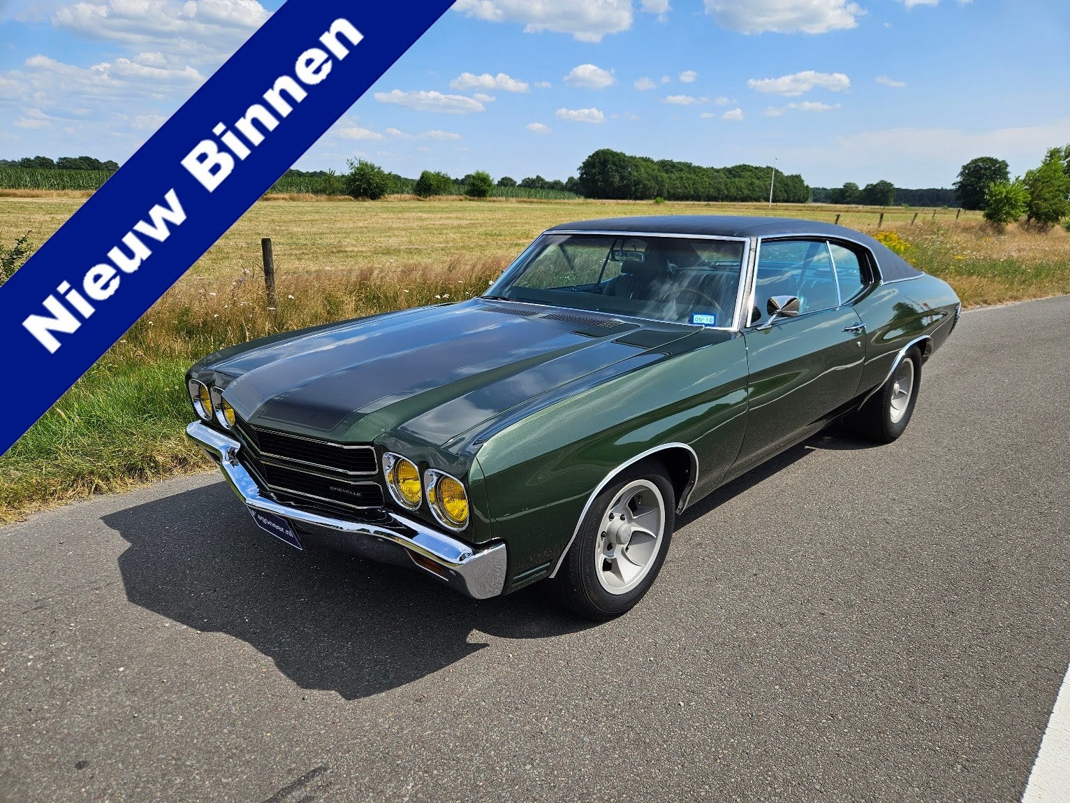 Chevrolet Chevelle 502ci V8 (bj 1970, automaat), Auto's, Oldtimers, Automaat, Chevrolet, Geïmporteerd, Groen