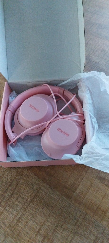 Qware Sound bedrade koptelefoon - Roze - Nieuw in doos, Roze, Nieuw, Over-ear, Handleiding