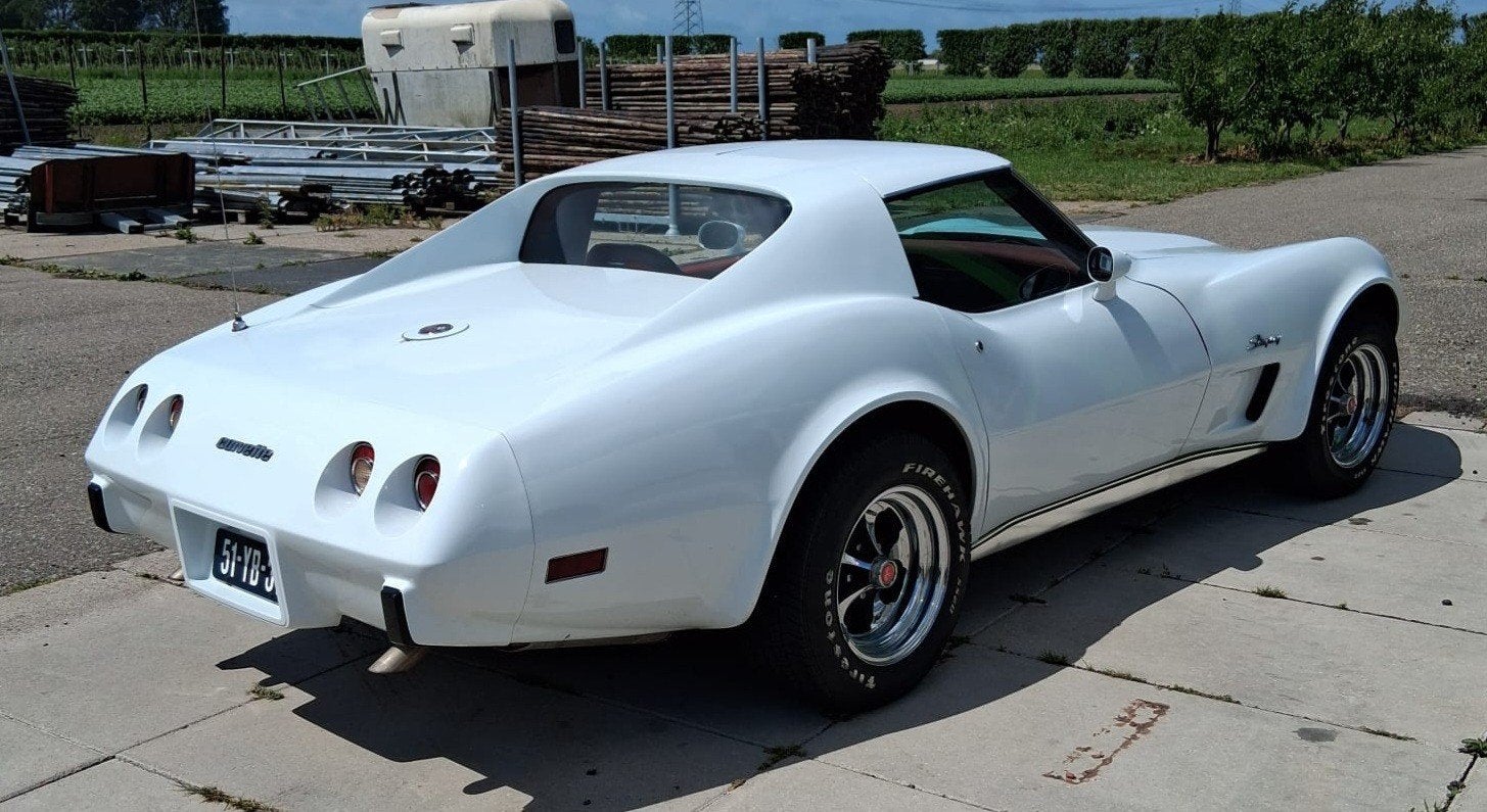 Chevrolet Corvette 5.7 Stingray AUT 1976 Wit, Auto's, Automaat, 194 pk, 5730 cc, Cabriolet