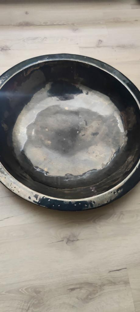 Grote keramiek geglazuurde schaal diameter 70 cm, Ophalen, Porselein of Keramiek, Schaal, Rond