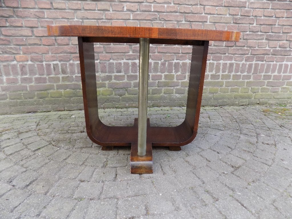 Art deco salontafel eiken twintiger jaren vintage brocante, Ophalen of Verzenden, Gebruikt, Hout