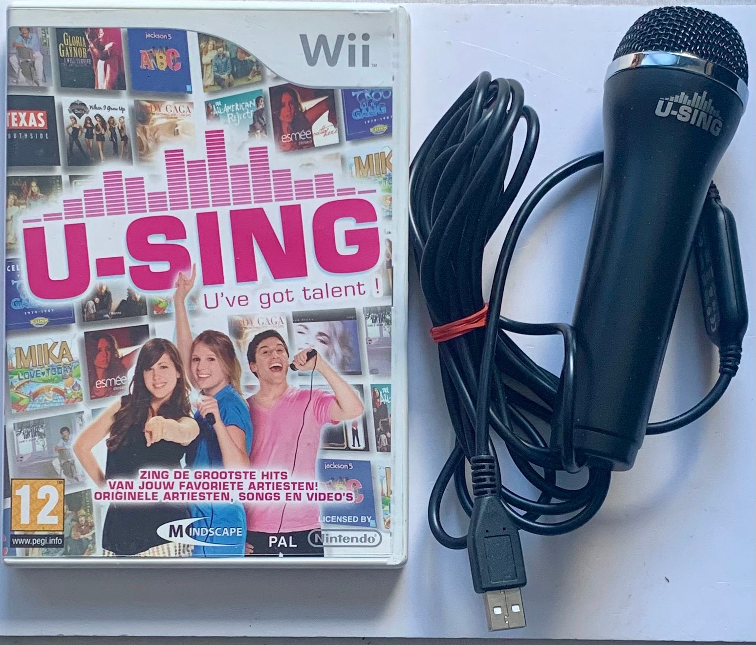 U-Sing [Wii] met Microfoon, Muziek, Gebruikt, 2 spelers, Ophalen of Verzenden