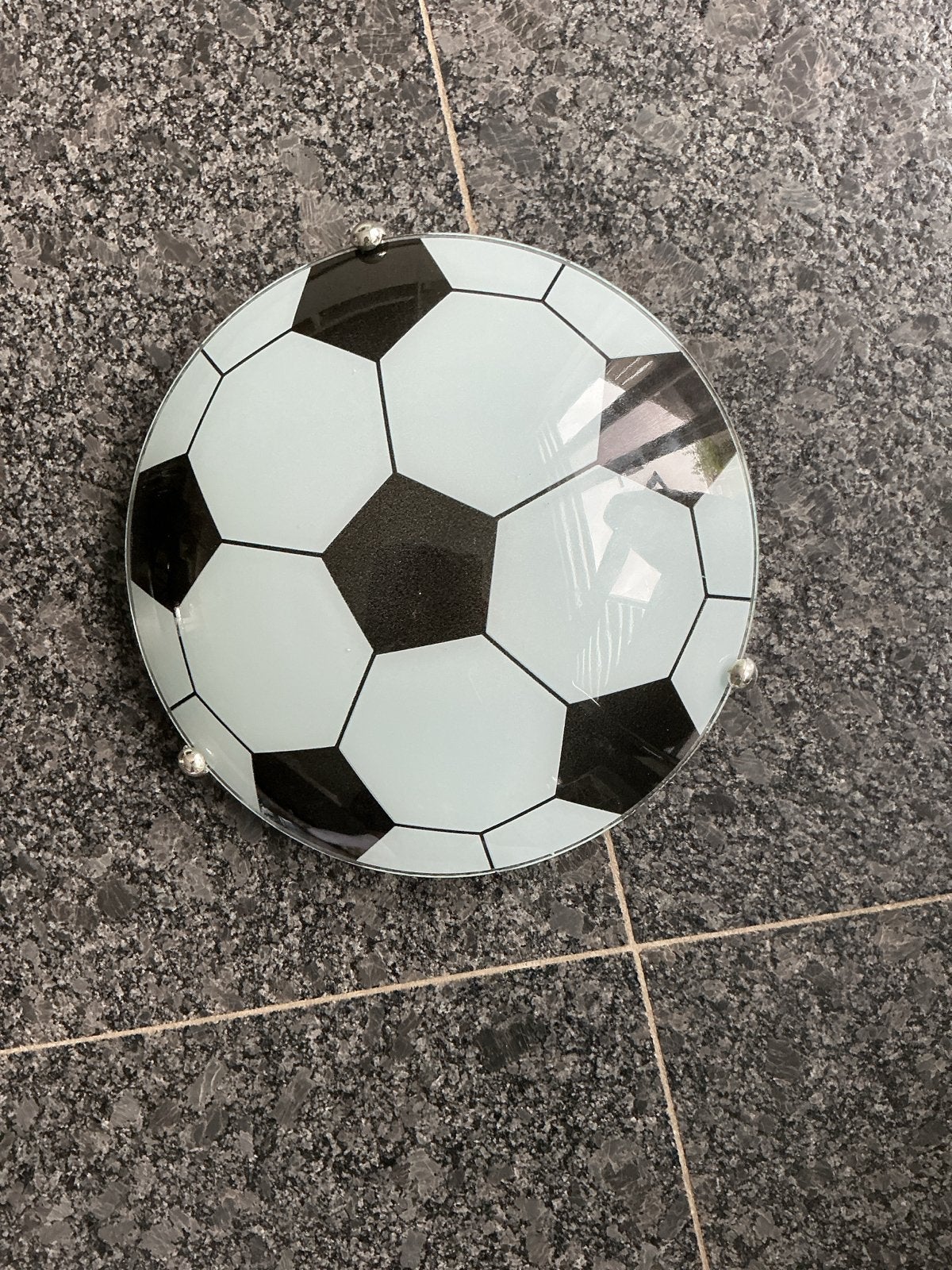 Voetbal Plafondlamp - Perfect voor de kinderkamer!, Ophalen, Wit, Plafondlamp, Glas