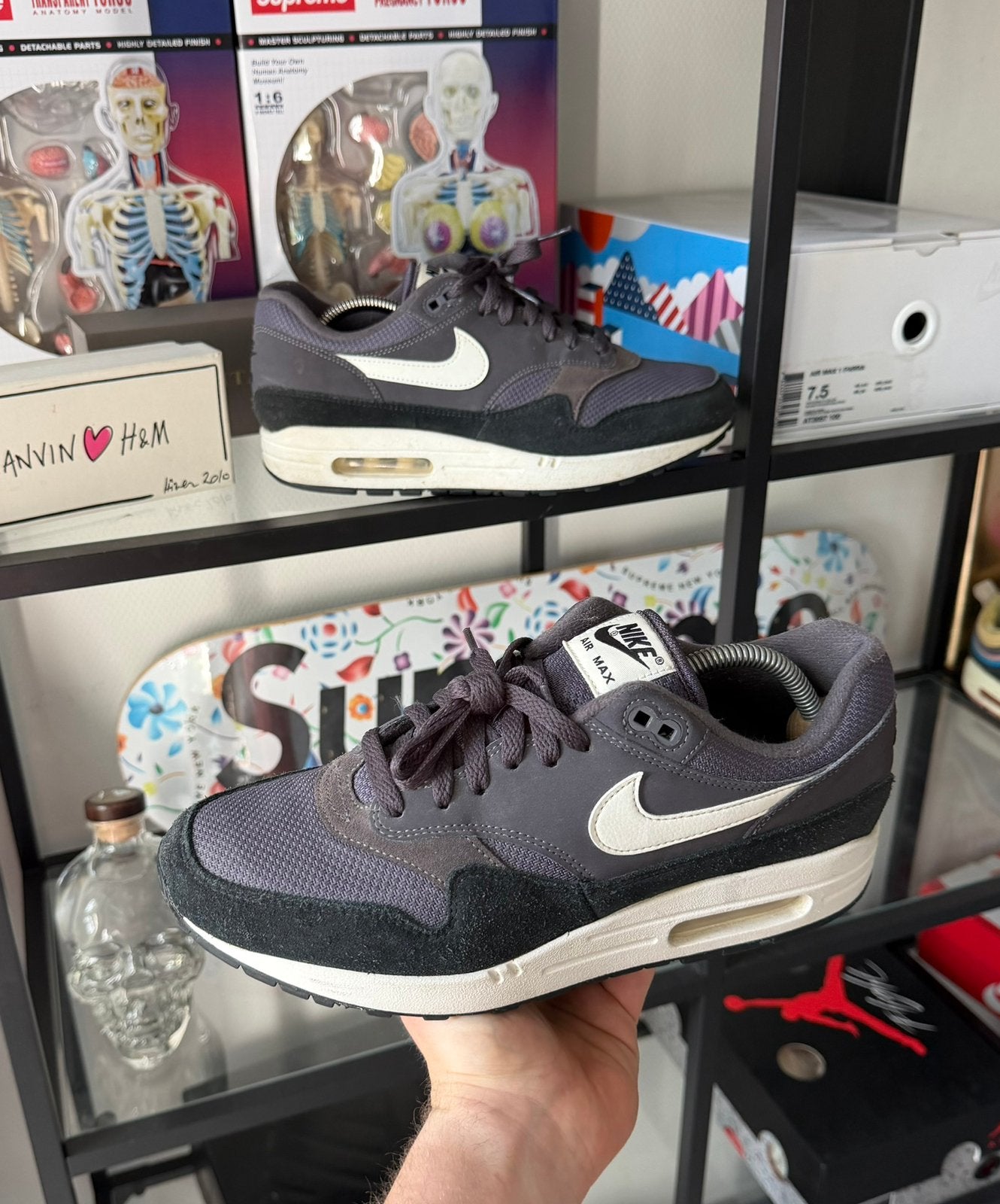 Nike Air Max 1 Thunder Grey, Overige kleuren, Ophalen of Verzenden, Sneakers of Gympen, Zo goed als nieuw