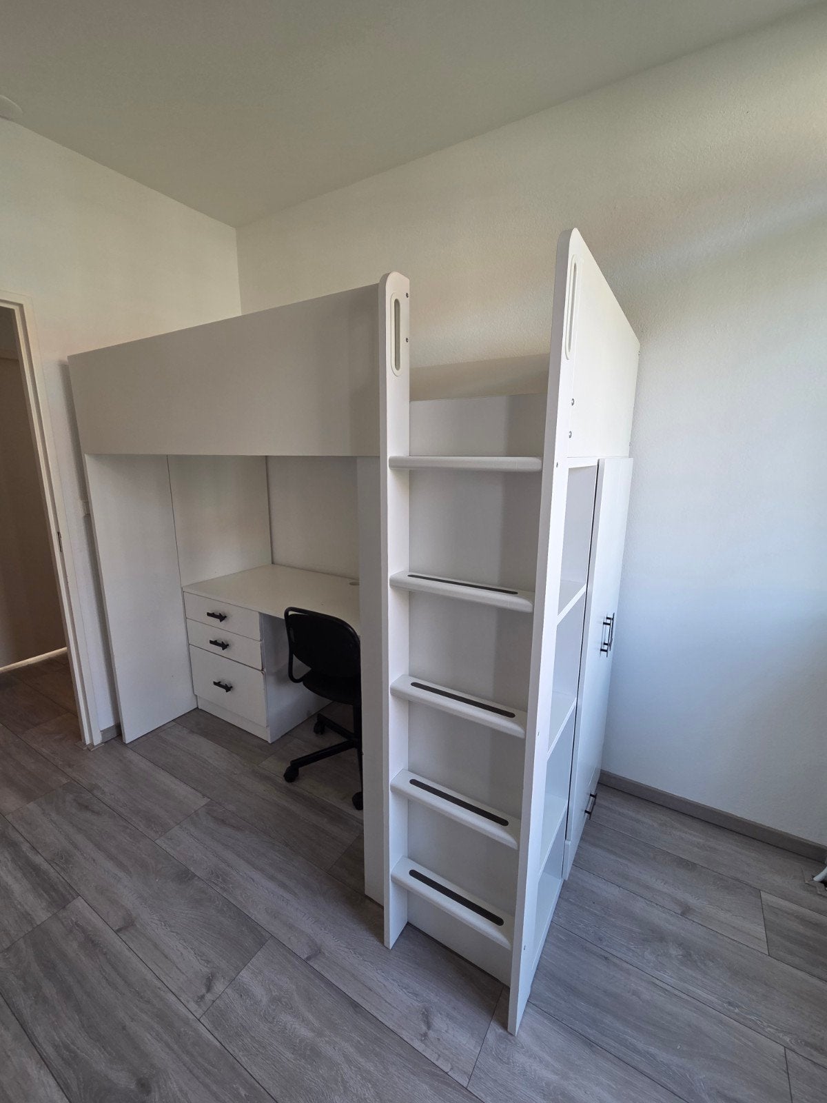 IKEA hoogslaper van 90x200 cm incl bureaustoel, Ophalen, Gebruikt, Eenpersoons, 90 cm