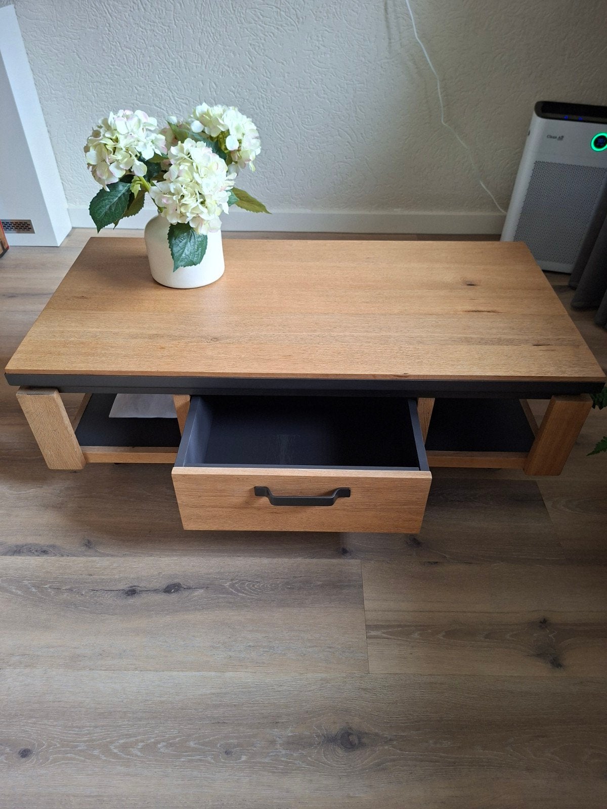 salontafel, Huis en Inrichting, Ophalen, Eikenhout, Zo goed als nieuw, Rechthoekig