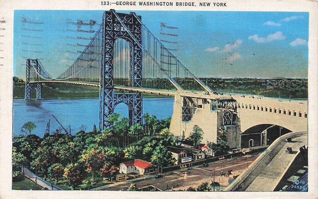 703-214-035 George Washington Bridge New York, Verzenden, Voor 1920, Overig Europa