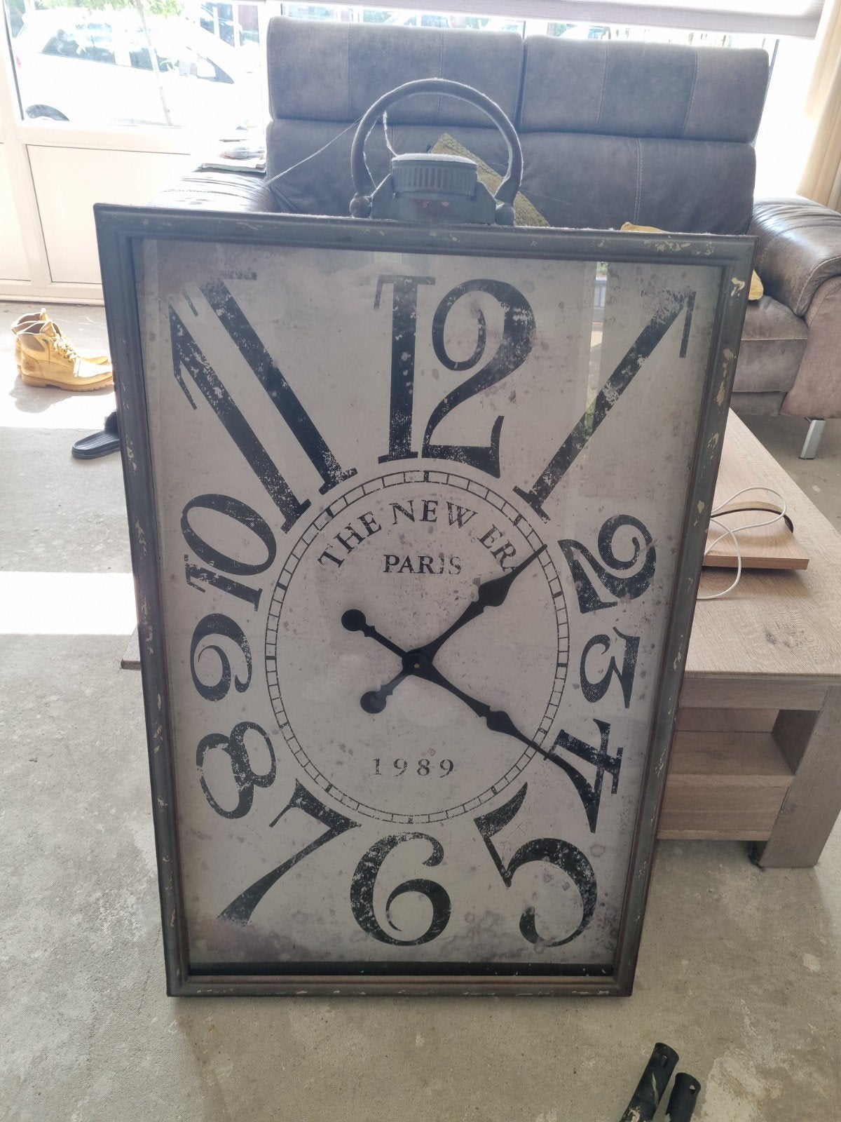 wandklok industriël, Ophalen, Wandklok, Analoog, Zo goed als nieuw