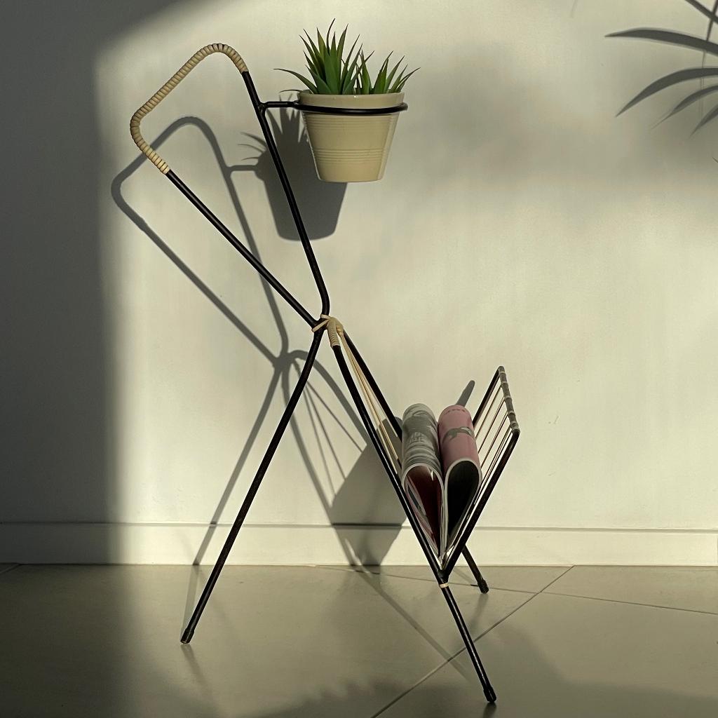 Deens vintage design LECTUURREK planten-standaard retro MCM, Ophalen of Verzenden, Gebruikt