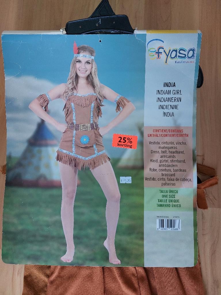 Fyasa - Indianen jurkje - Maat M, Maat 38/40 (M), Carnaval, Fyasa, Ophalen of Verzenden