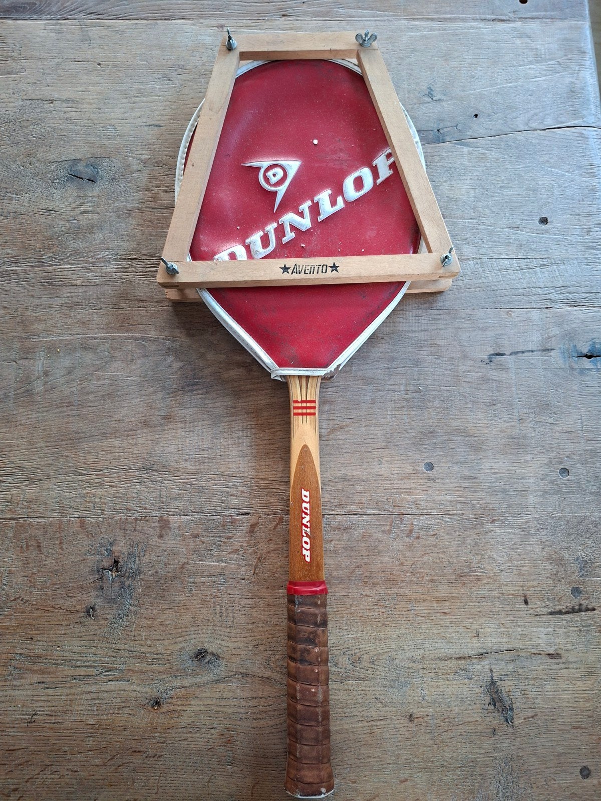 Vintage Dunlop Maxply tennisracket met hoes, Sport en Fitness, Tennis, Gebruikt, Ophalen of Verzenden, Racket, L3