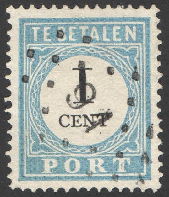 Nederland Port 3A Type I gestempeld 1881, Postzegels en Munten, Ophalen of Verzenden, T/m 1940, Gestempeld